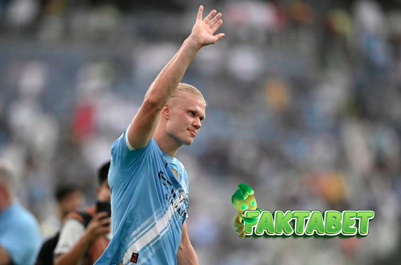 Erling Haaland merayakan kemenangan 5-2 Manchester City atas Juventus di Piala Dunia Antarklub, Jumat (27/6/2025). (c) AP Photo/Phelan Ebenhack